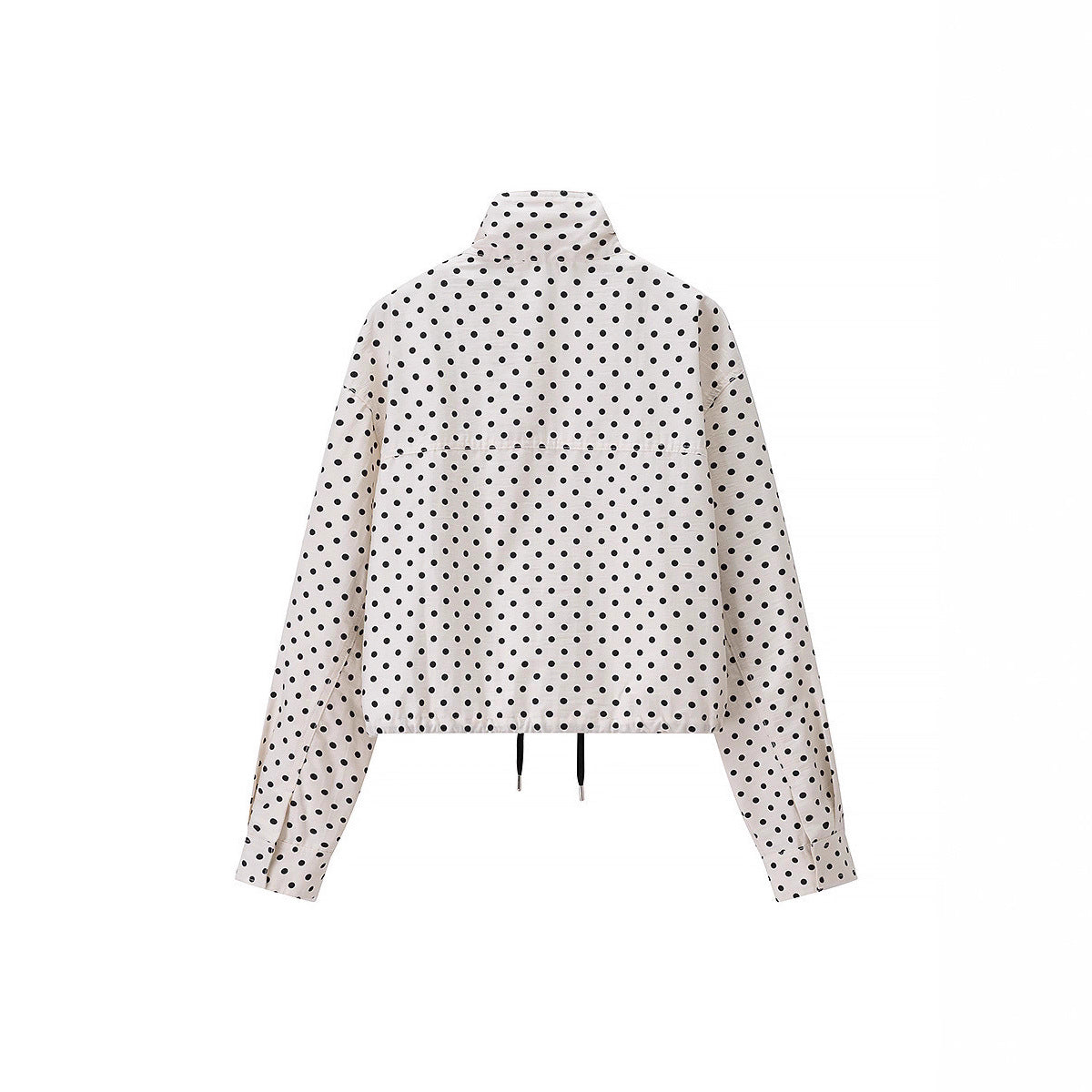 Women's Polka Dot Satin Loungewear Set with Oversized Blazer and Drawcord Shorts Chichicherry