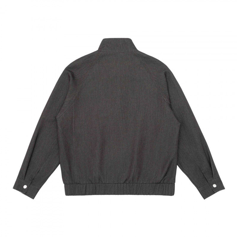 Men's lightly padded bomber-style blouson jacket with stand-up collar, checked lining and elastic hem Chichicherry