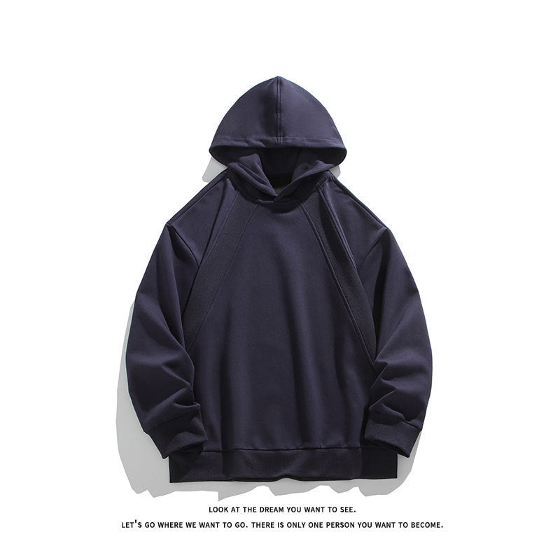 Men's Oversize Hoodie with Raglan Seams and Minimalist Streetwear Design Chichicherry