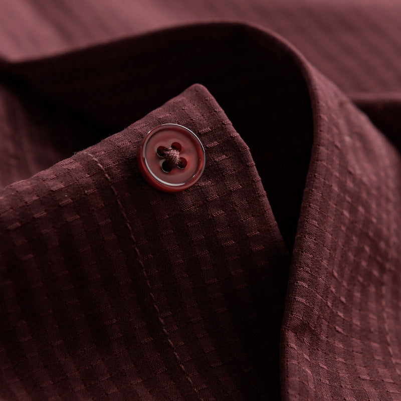 Men's structured overshirt made of breathable cotton blend with fine stripe relief and chest pocket Chichicherry