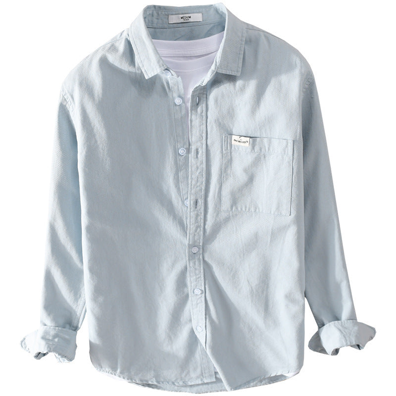 Men's Lightweight Cotton Layered Shirt in Clean Look with Chest Pocket and Soft Feel Chichicherry