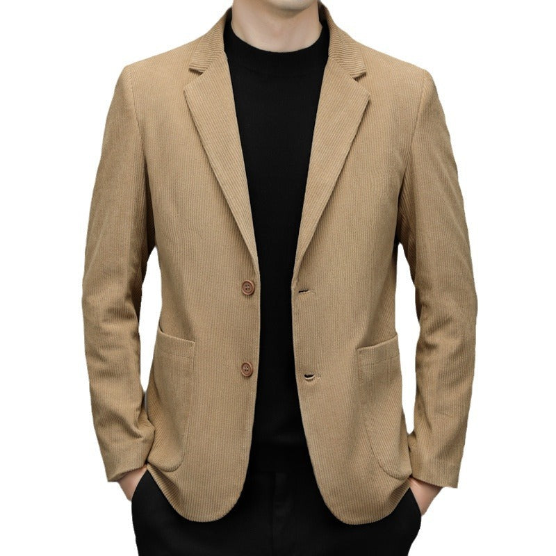 Men's cord jacket slim fit made of cotton blend with patch pockets Chichicherry