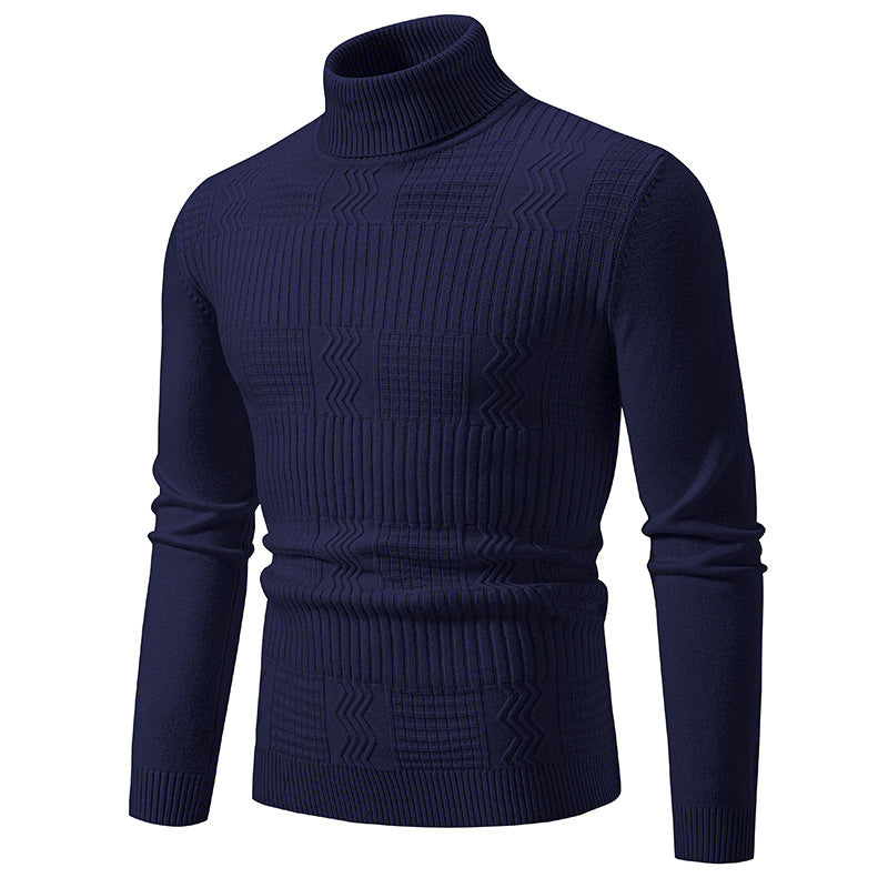Men's turtleneck sweater with textured knit and fitted silhouette Chichicherry