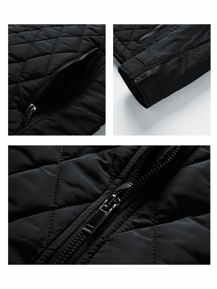 Men's quilted jacket with thermal lining and stand-up collar Chichicherry