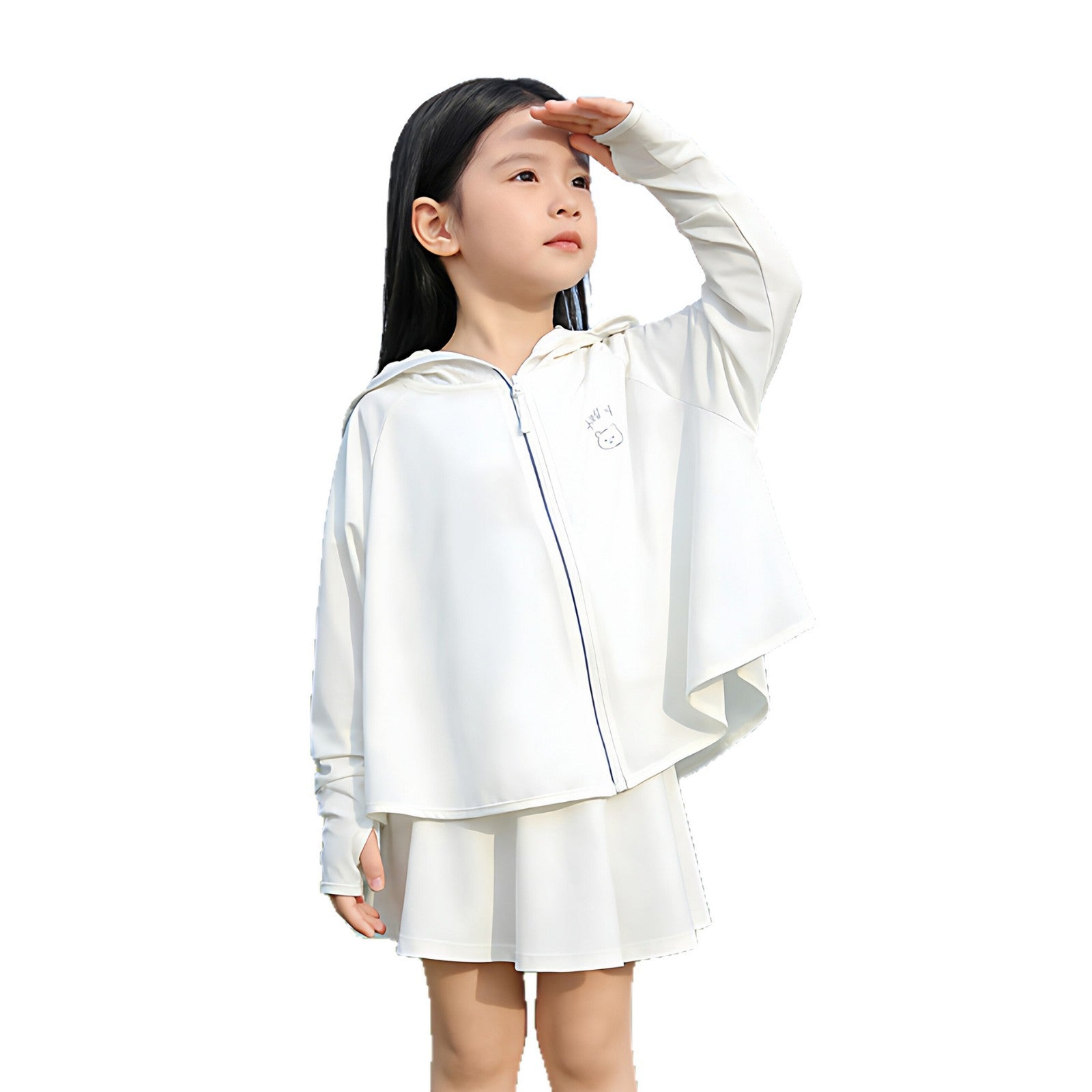 Girl Lightweight UV Protection Hoodie Chichicherry