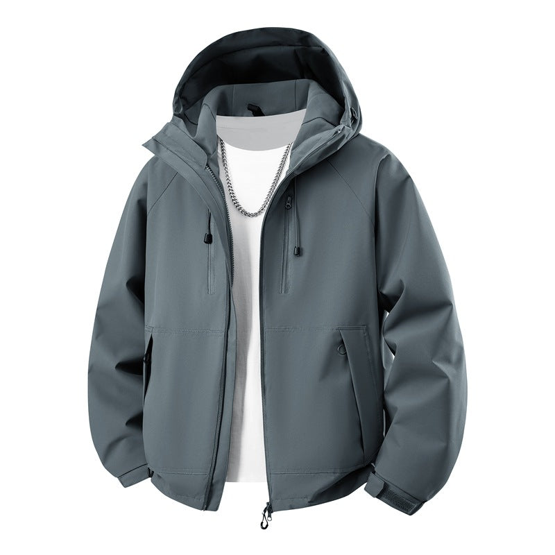 Men's hooded softshell jacket with water-repellent membrane, adjustable hood & utility pockets Chichicherry
