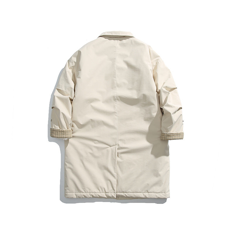 Men's Padded Coat with Shirt Collar and Thermal Lining Chichicherry