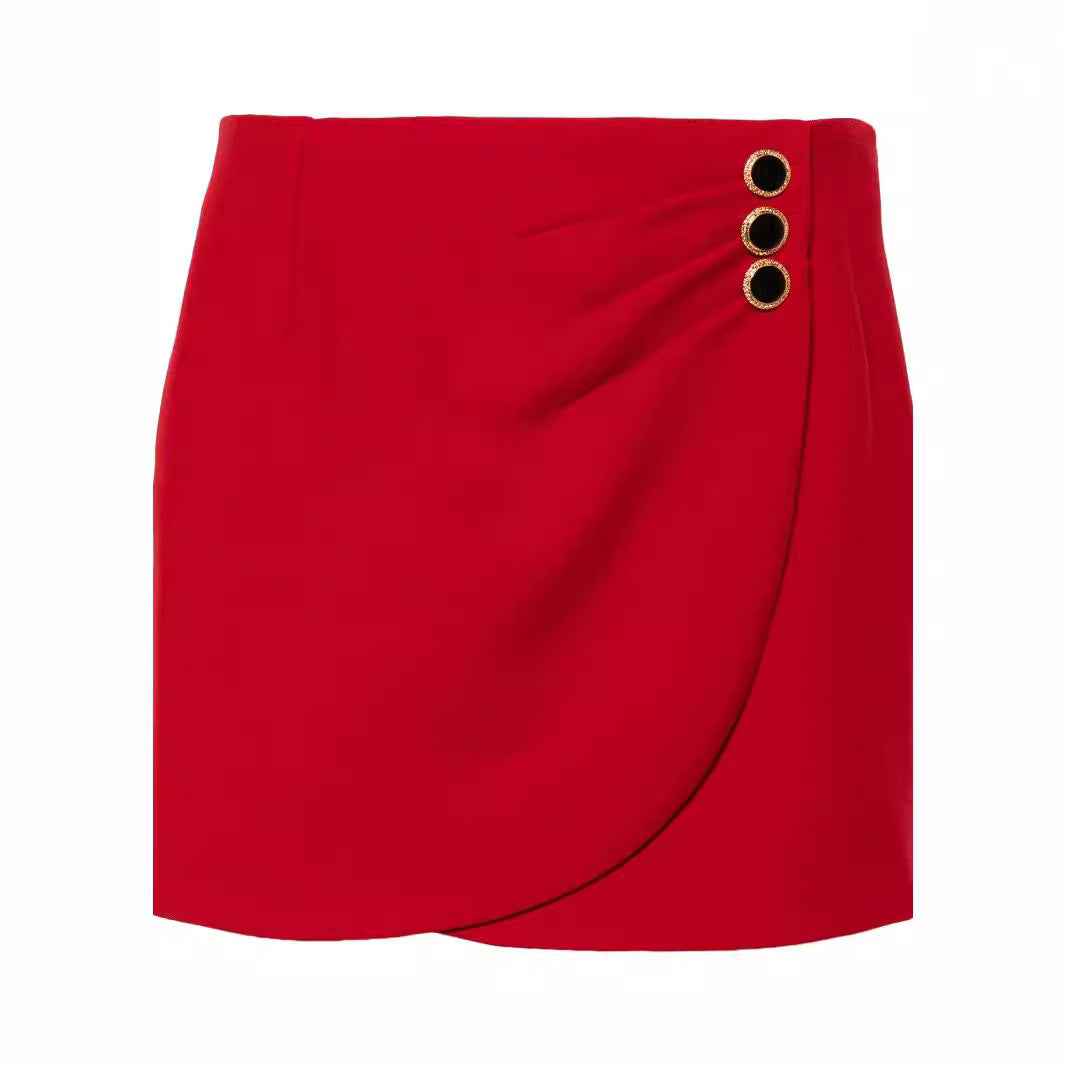 Women's Tailored Blazer Dress Set with V-Neck and Asymmetrical Eyelet Decoration Chichicherry