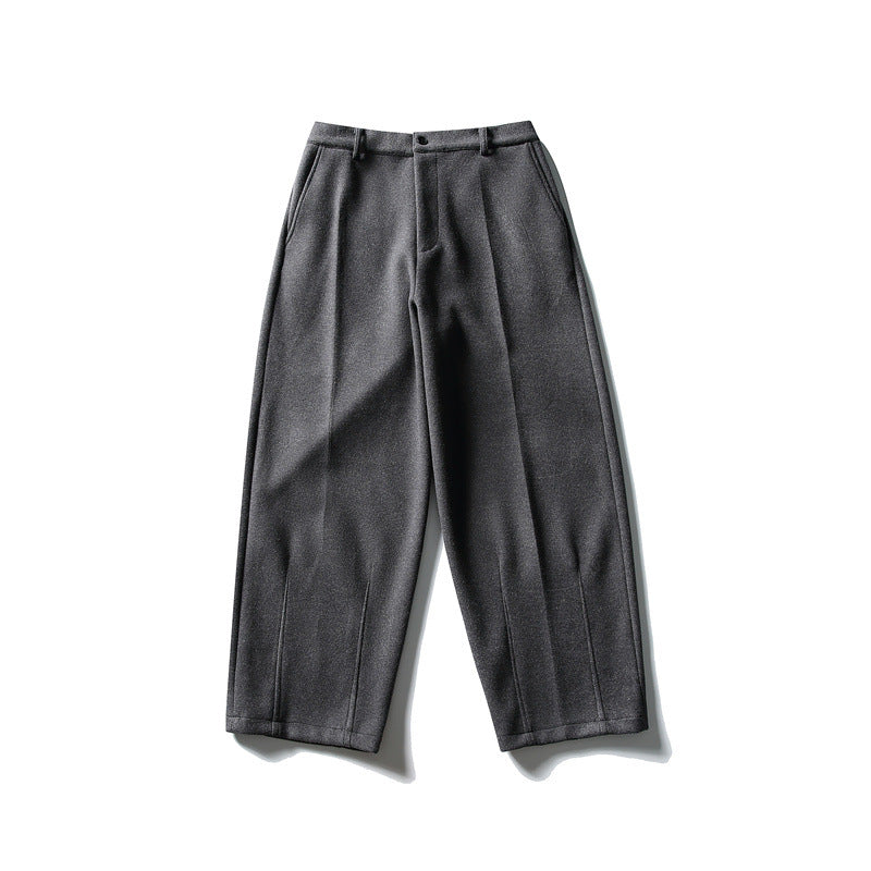 Women's Wide Cropped Trousers with Crease and High Waist Chichicherry