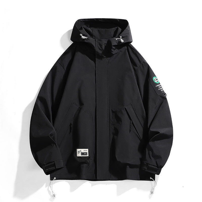 Men's technical hooded field jacket with water-repellent membrane and adjustable cuffs Chichicherry