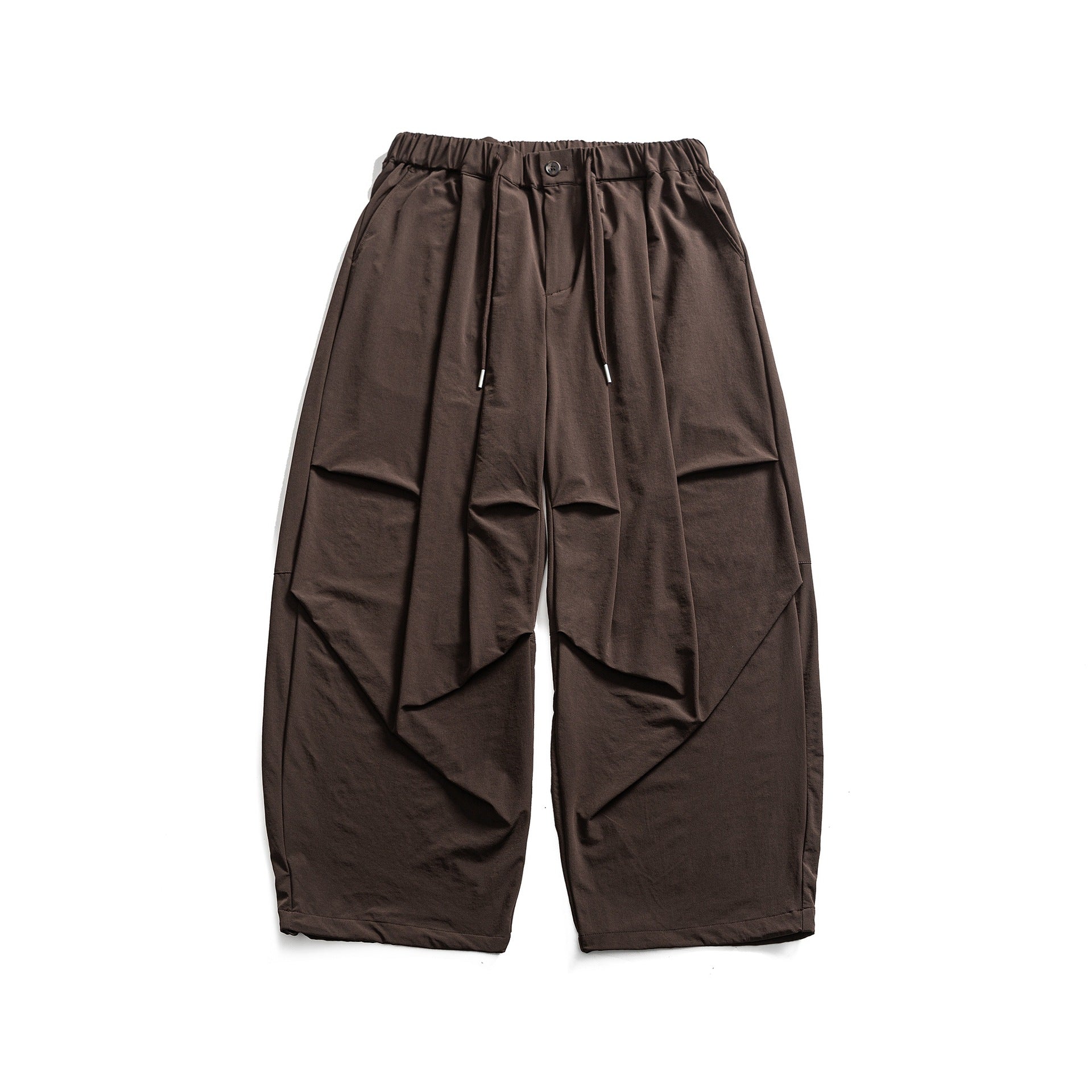 Women's Wide Cropped Cargo Culotte with Drawstring Waist and Pleat Detail