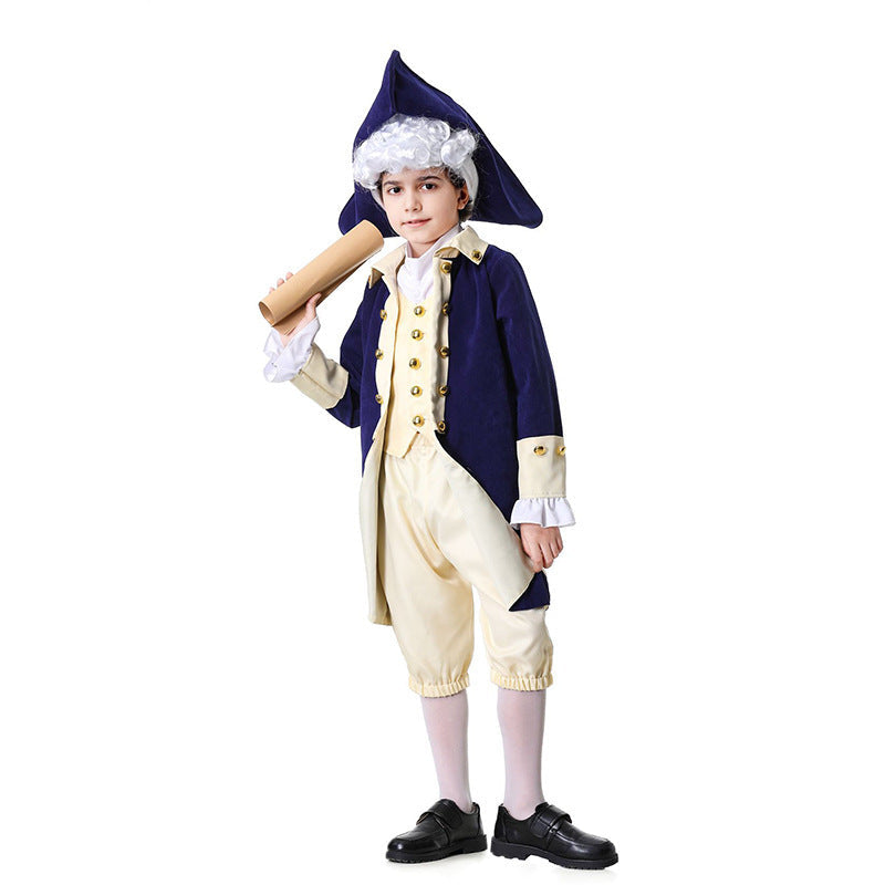 Boys historical costume with tailcoat and tricorn Chichicherry