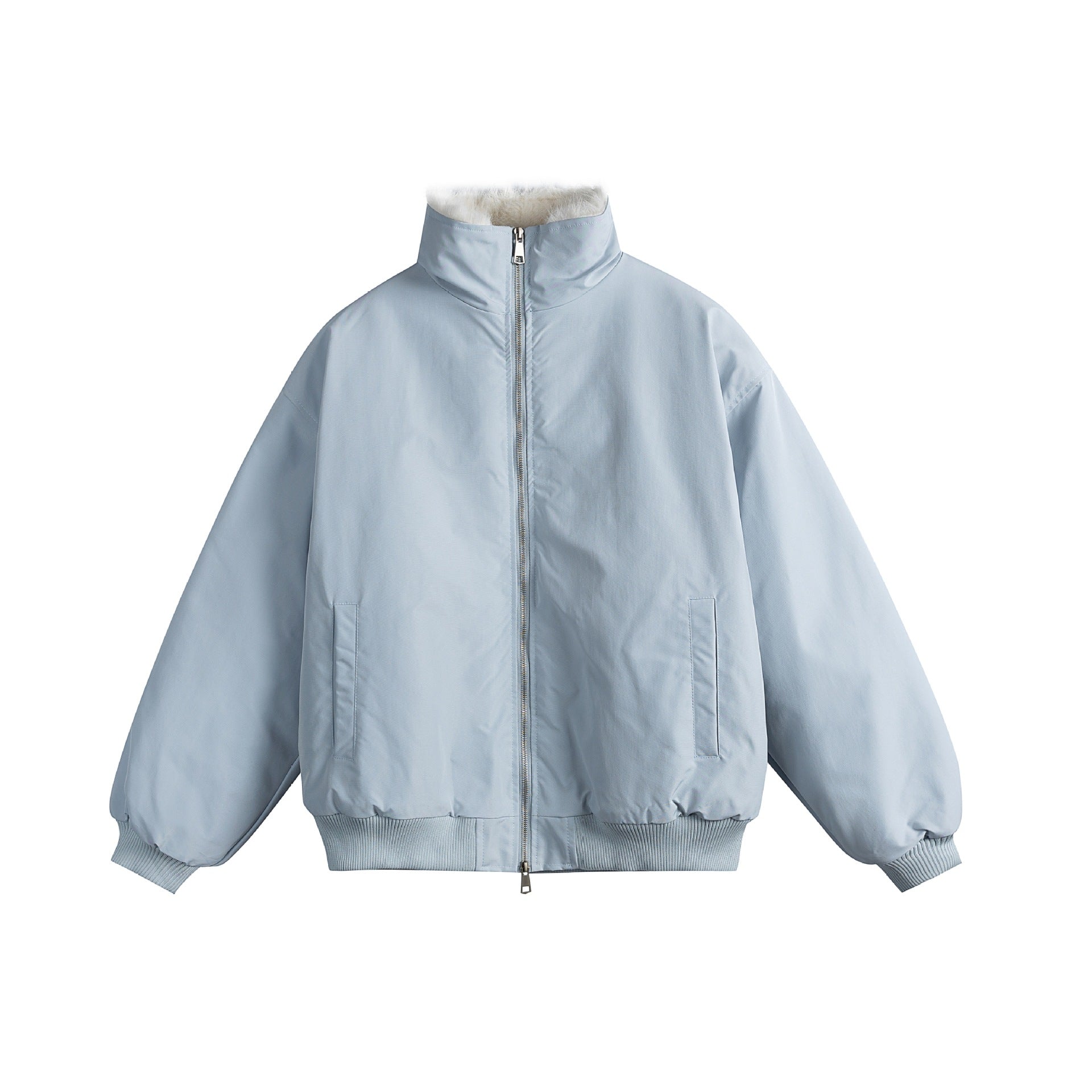 Unisex Boxy-padded Blouson with high stand-up collar and teddy lining Chichicherry
