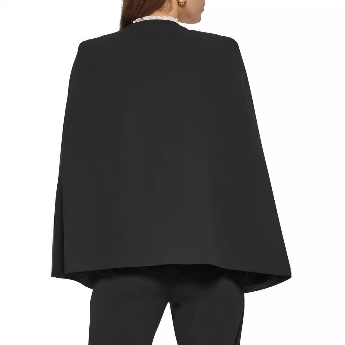 Women's Cape Blazer Set in Tailoring with Cape Sleeves and Slim Suit Pants Chichicherry