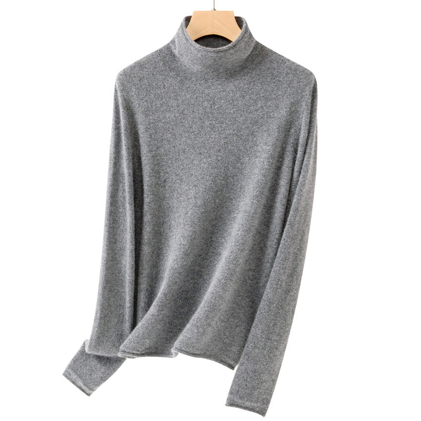 Women's fine knit turtleneck sweater with slim fit and high-quality jersey quality Chichicherry