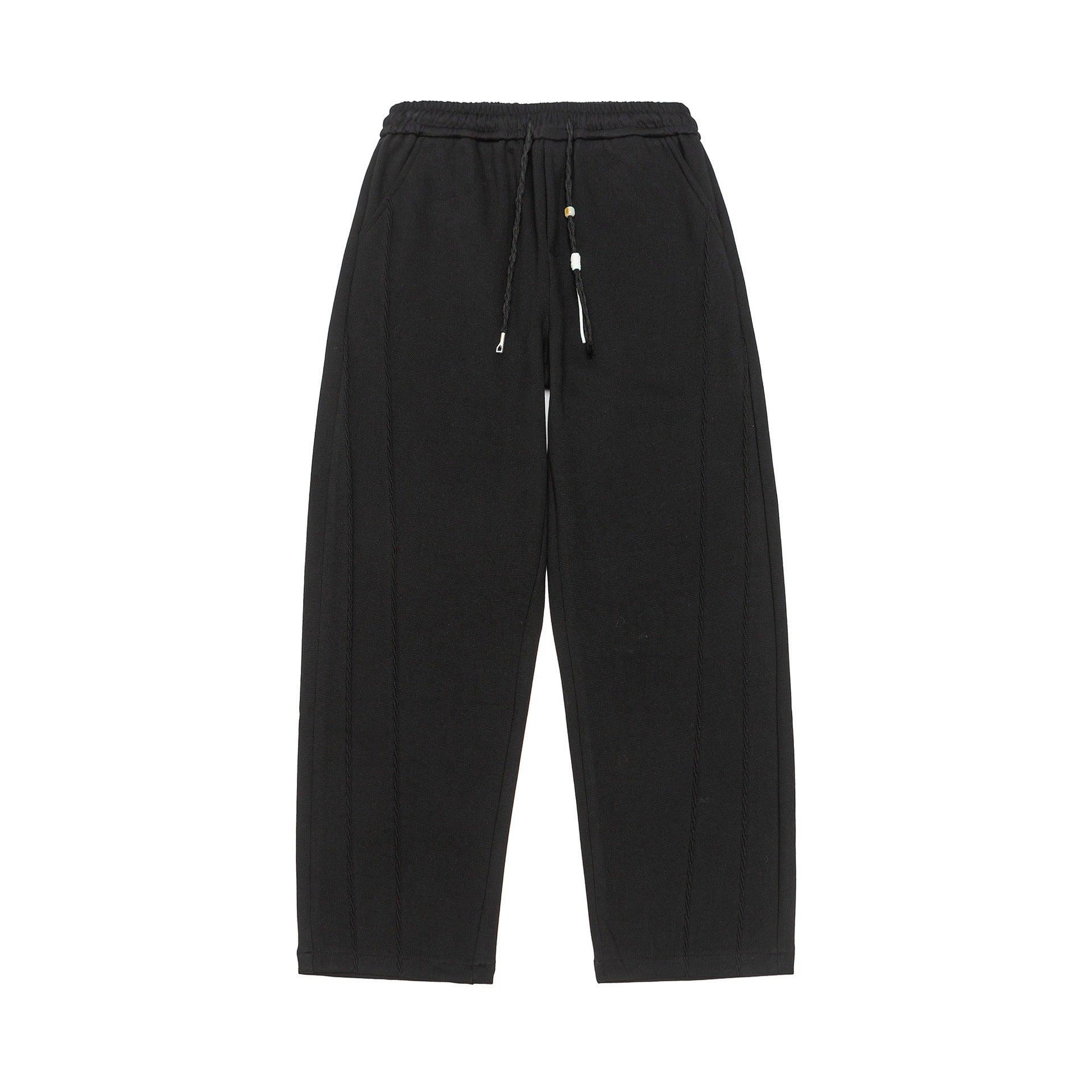 Women's Loose Cropped Sweatpants with Elastic Waistband and Applied Back Pocket Chichicherry