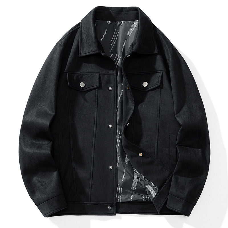 Men's overshirt jacket made of soft wool blend with quilted interior lining and snap button closure Chichicherry