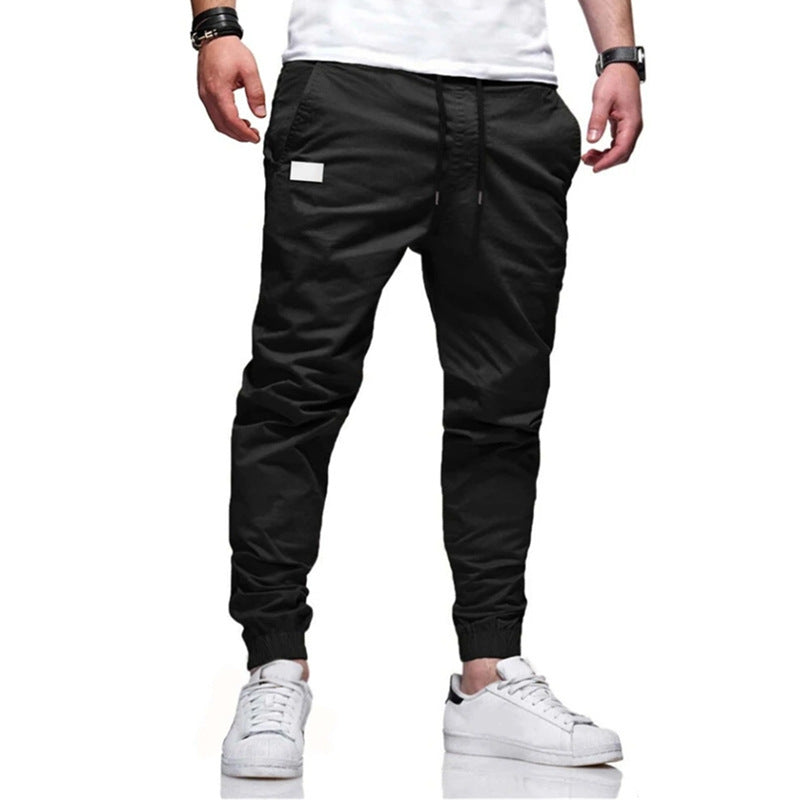 Men's Slim-Tapered Jogging Pants with Drawstring, Side Pockets and Ribbed Ankle Cuffs Chichicherry