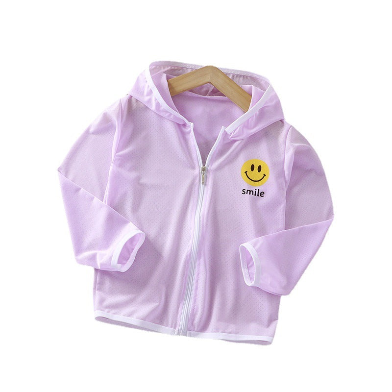 Unisex nan children's light hoodie jacket with breathable mesh fabric and full zipper Chichicherry