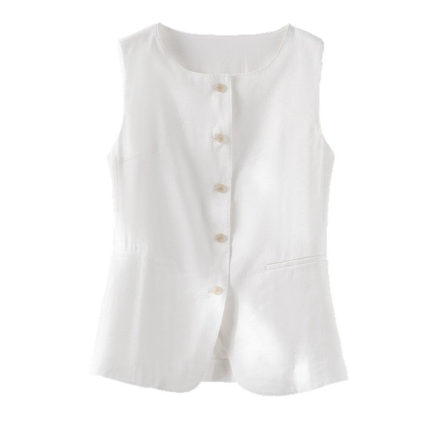 Women's Wide Linen Look Pants with Drawstring and Palazzo Cut Chichicherry