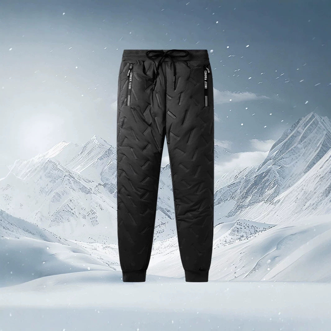 Men's three-piece thermo fleece-lined leisure and outdoor set with quilted jacket vest and joggers Chichicherry