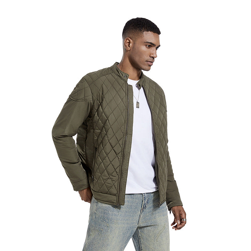 Men's quilted lightweight transitional jacket with stand-up collar Chichicherry