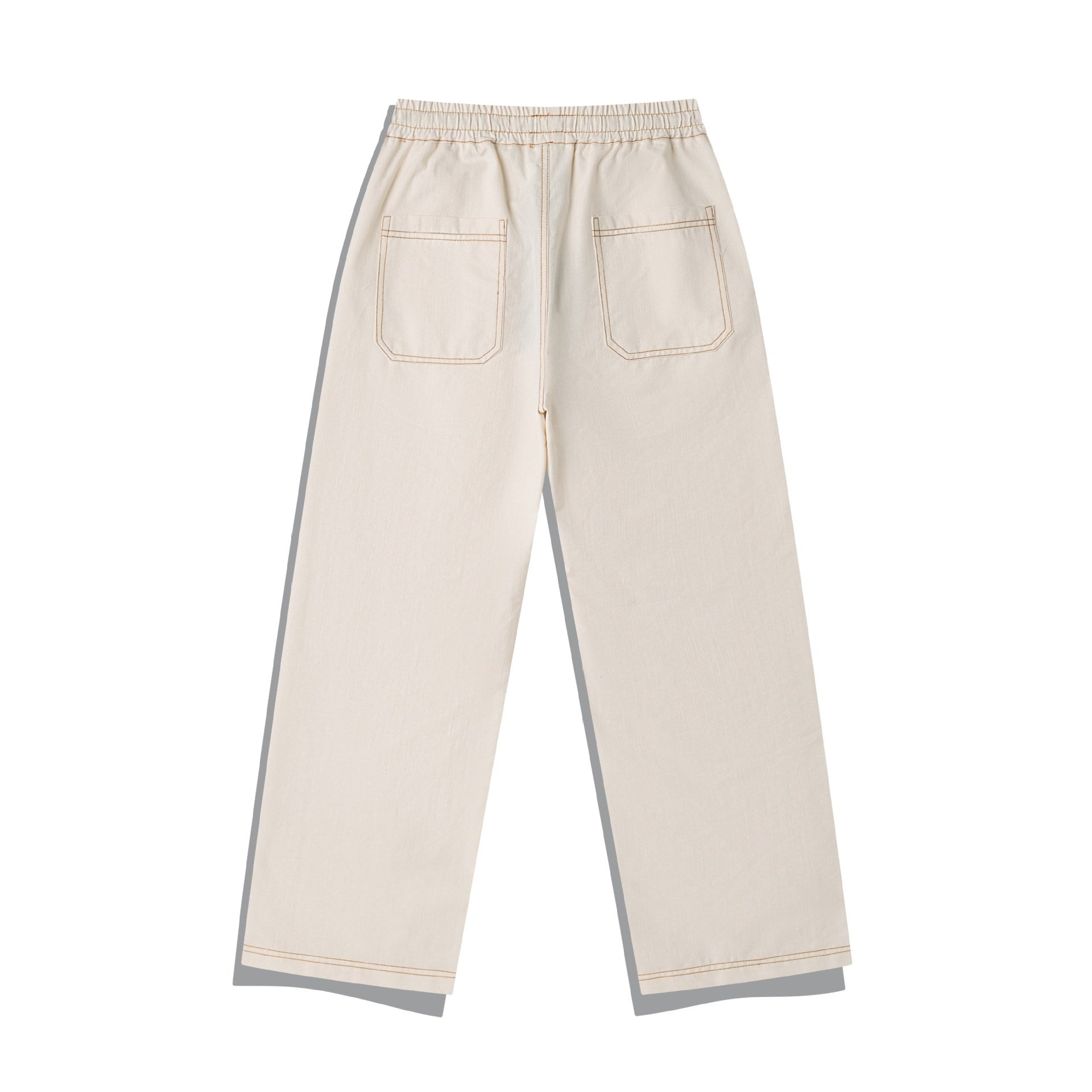 Women Wide Denim Cargo Culotte with Elastic Waistband and Contrast Stitching Chichicherry