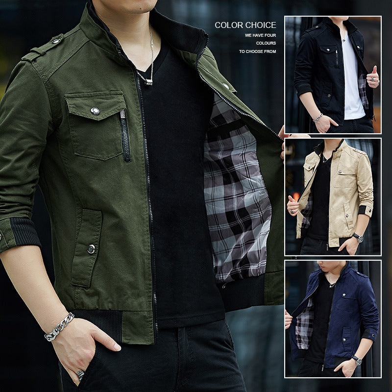 Men's Canvas Field Blouson in Pilot Cut with Flap Pockets and Arm Pocket Chichicherry