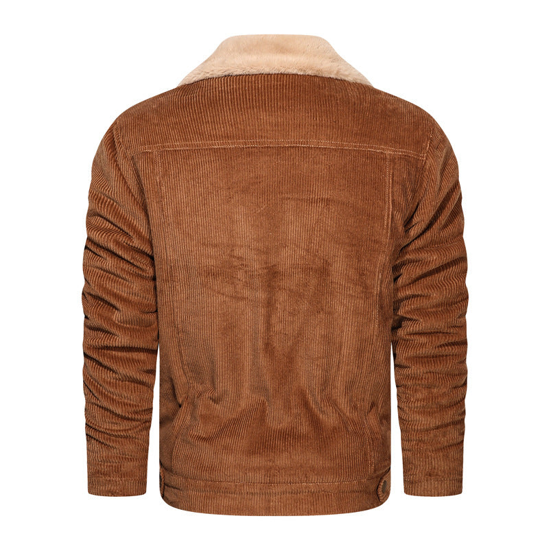 Men's cord trucker jacket with teddy lining and shirt collar Chichicherry