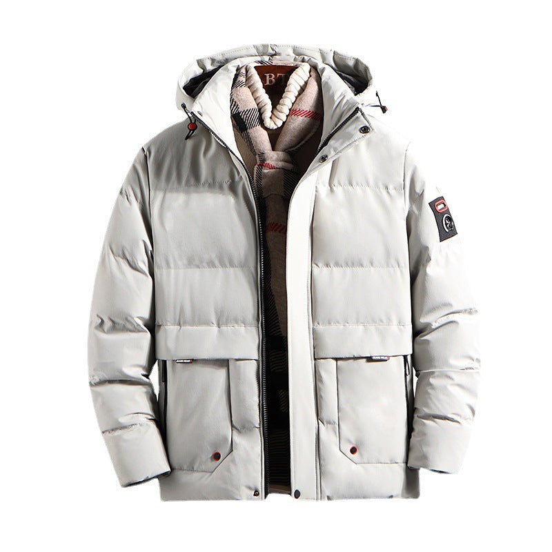 Men's padded parka with hood and large front pockets Chichicherry