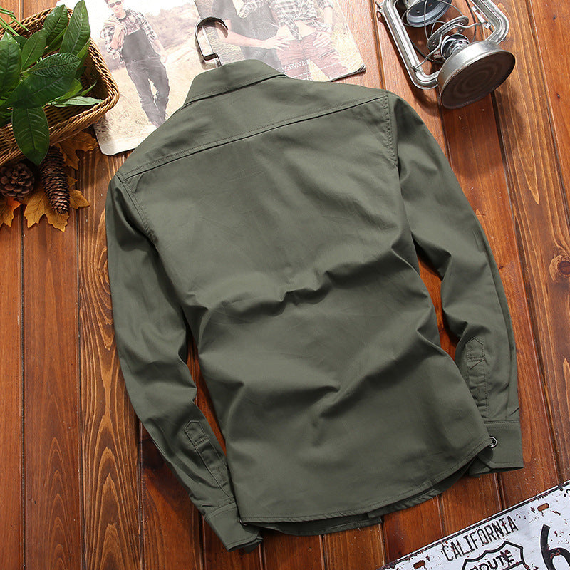 Men's utility overshirt with chest flap pockets and shirt collar Chichicherry