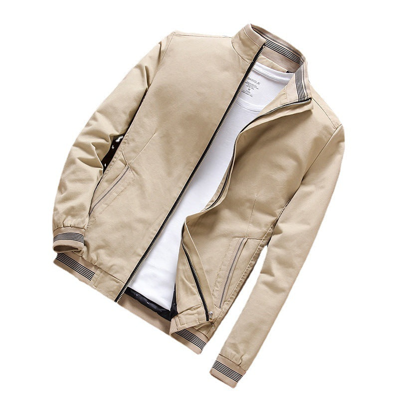 Men's lightweight bomber jacket with ribbed cuffs and contrasting stripes Chichicherry