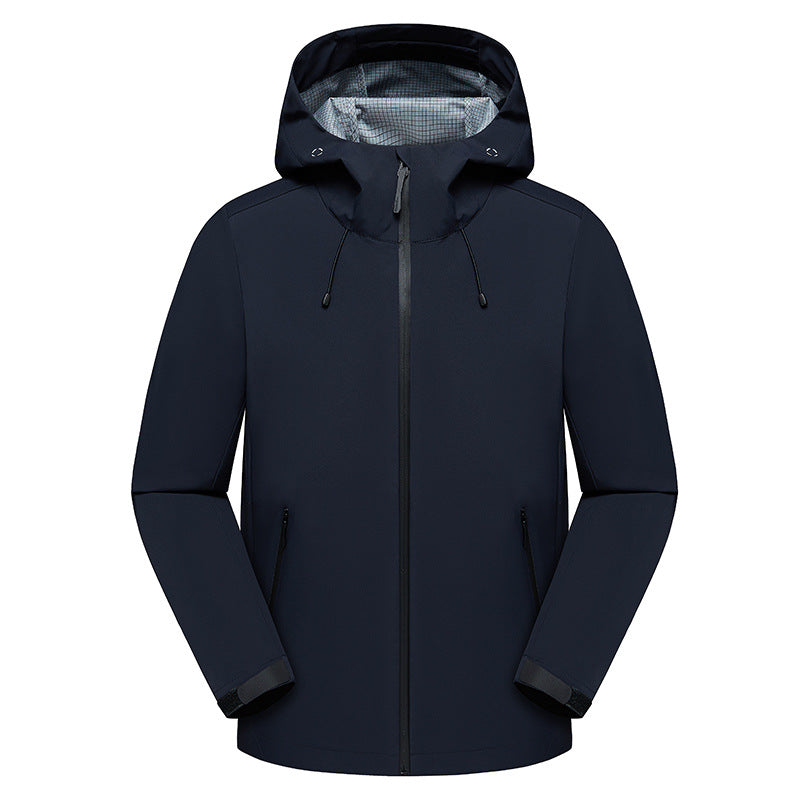 Men's Urban Softshell Rain Parka with taped seams, adjustable hood, and waterproof zipper Chichicherry