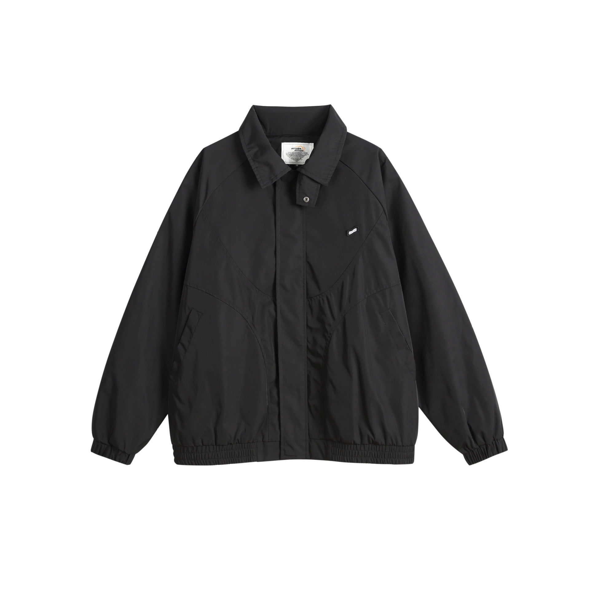 Unisex Boxy Transitional Blouson with Stand Collar and Elastic Hem Chichicherry