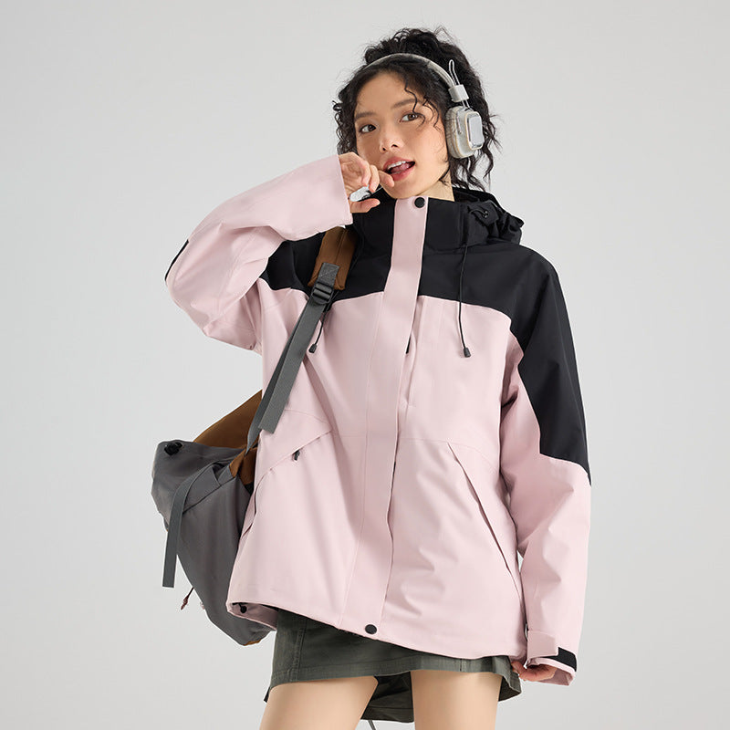 Women's waterproof, breathable functional parka with hood and loose fit Chichicherry