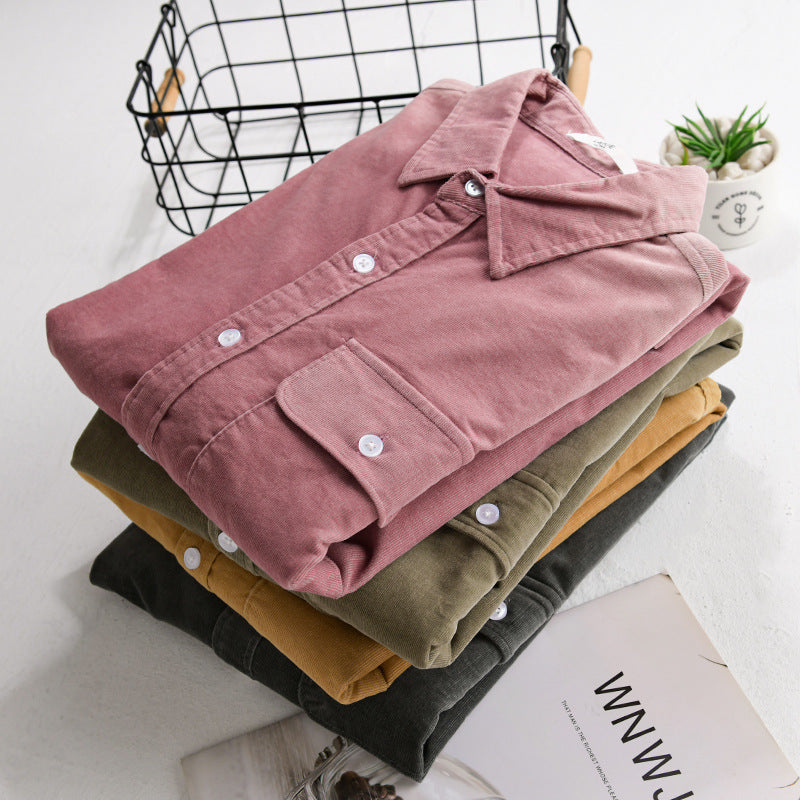 Men's cord shirt in overshirt style with chest pocket and relaxed fit Chichicherry