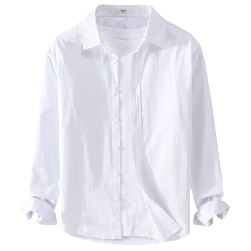 Men's Shirt Jacket made of Soft-Touch Cotton Blend with Relaxed Fit, light Crinkle Look and Kent Collar Chichicherry