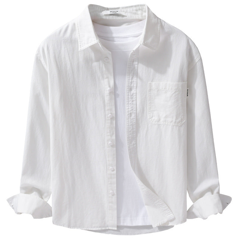 Men's Lightweight Cotton Overshirt with Chest Pocket and Relaxed Fit Chichicherry
