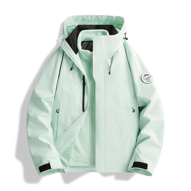 Men's Breathable, Waterproof Softshell Jacket with Fleece Lining and Hood Chichicherry