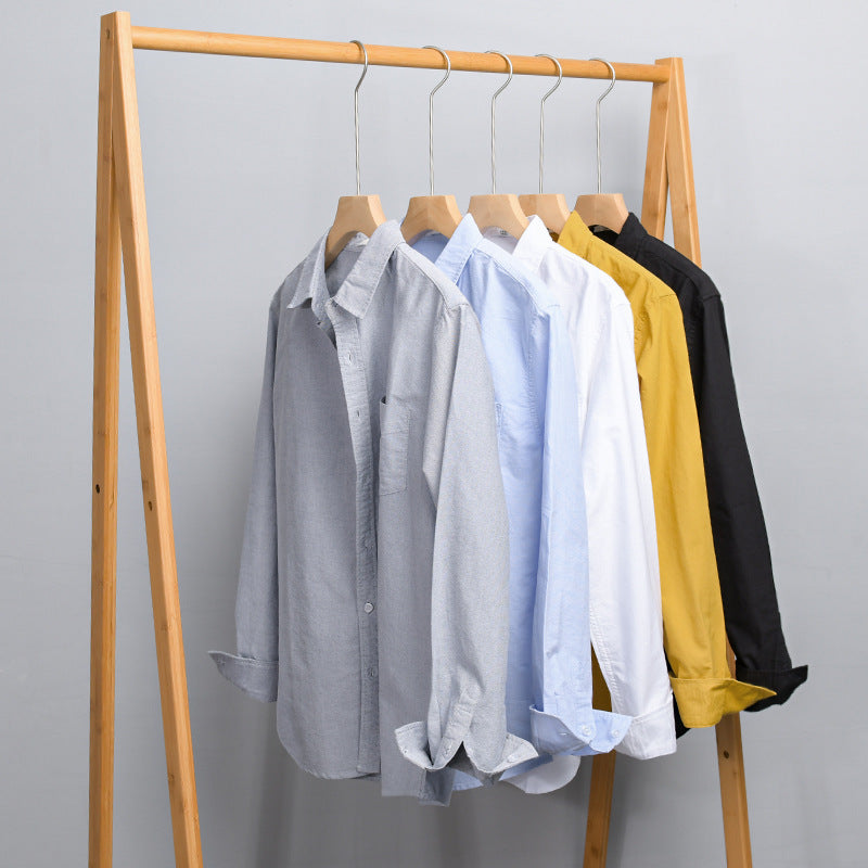 Men's Casual Cotton Layering Overshirt with Kent Collar, Chest Pocket, and Soft Twill Finish Chichicherry