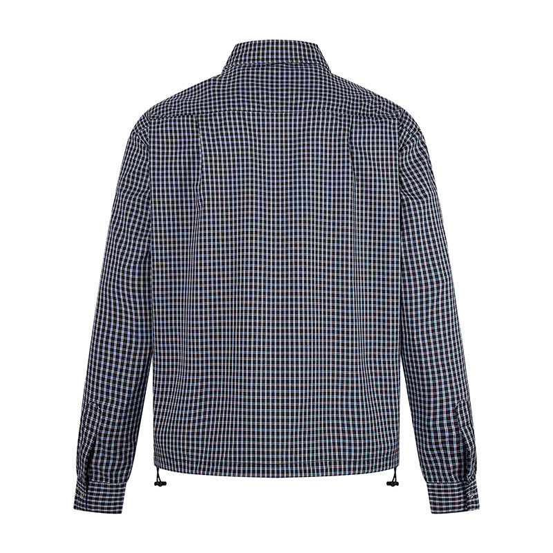 Men's checked shirt with full button placket, adjustable hem, and Kent collar Chichicherry