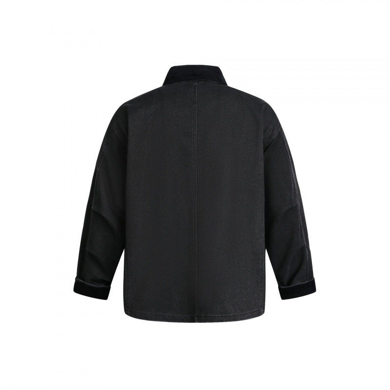 Men's utility jacket with toggle fastenings, cord collar, and multiple pockets Chichicherry