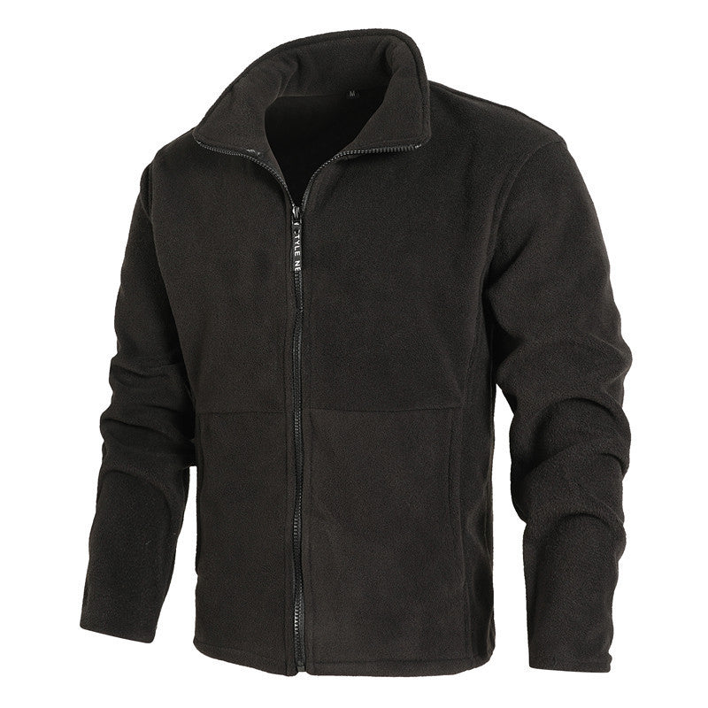 Men's thermal fleece jacket with high stand-up collar, full zip and technical microfleece quality Chichicherry