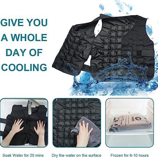Men's therapeutic cooling heat therapy vest with removable shoulder and arm pads Chichicherry
