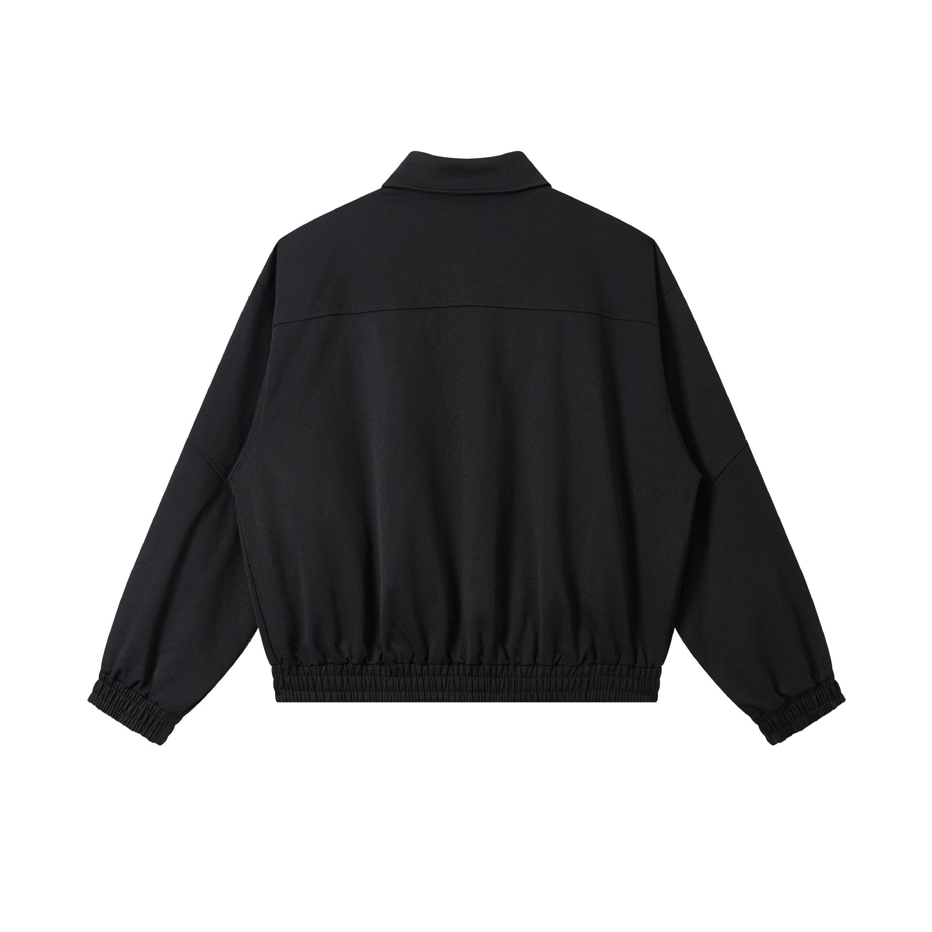 Unisex Short-cut technical blouson jacket with concealed front flap and elastic hem Chichicherry