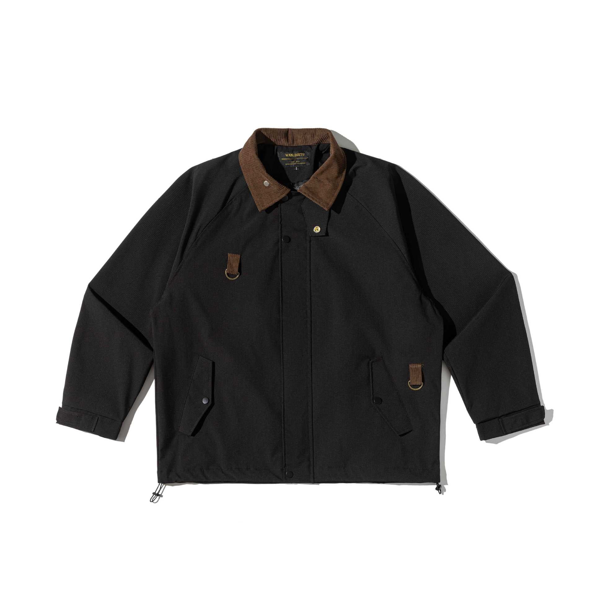 Men's field jacket in parka style with cord collar and utility details Chichicherry