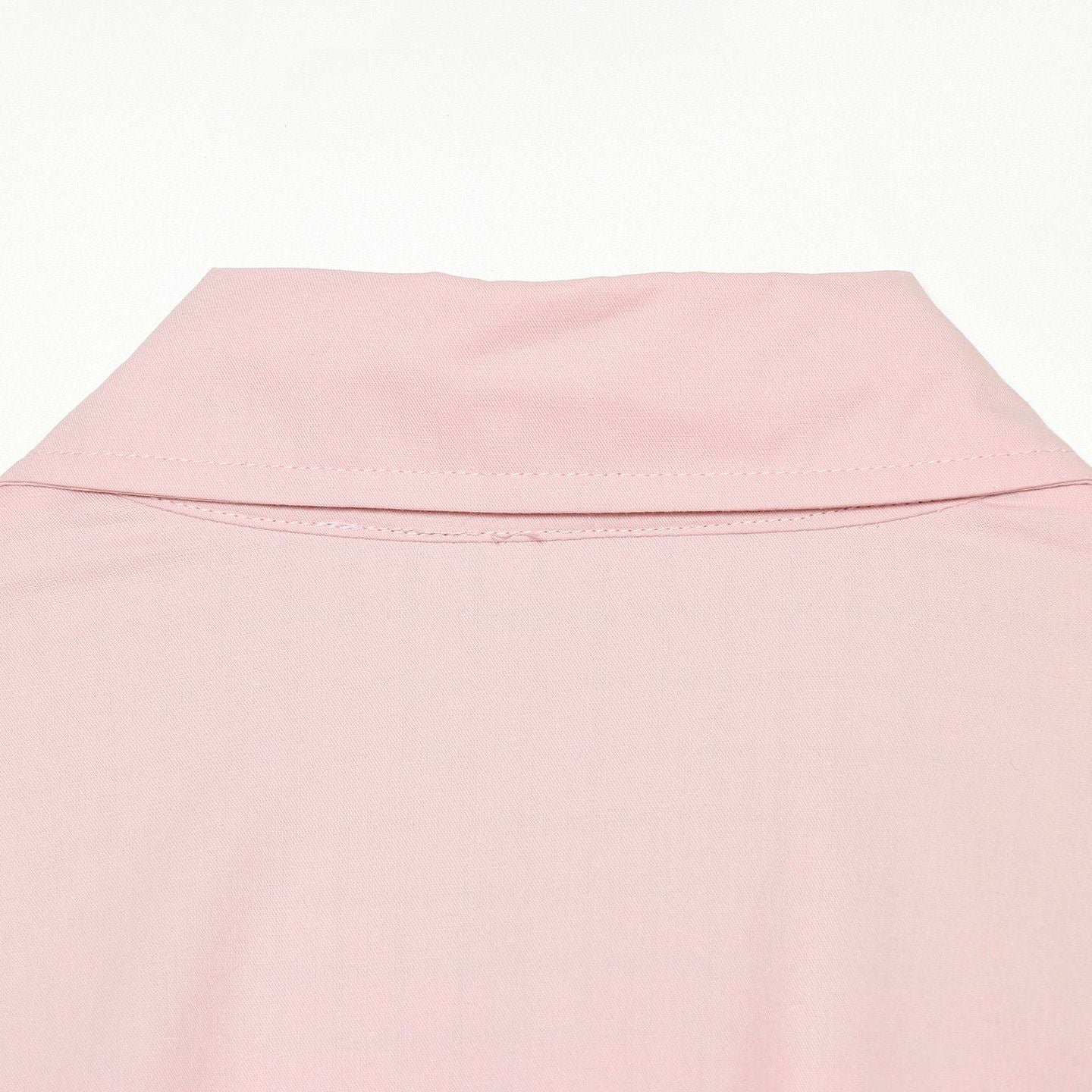 Women's Cropped Bomber Jacket with Shirt Collar, Elastic Hem and Checked Lining Chichicherry