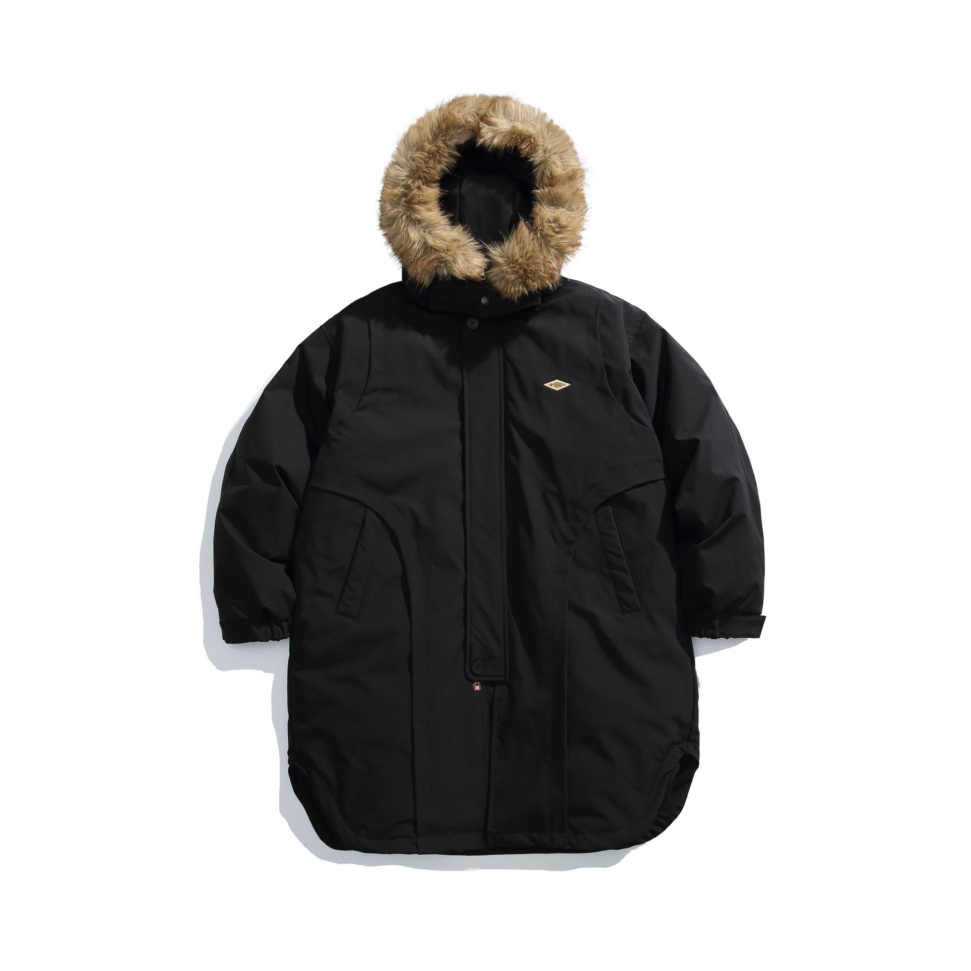 Men's Lined Winter Parka with Detachable Faux Fur Hood Chichicherry