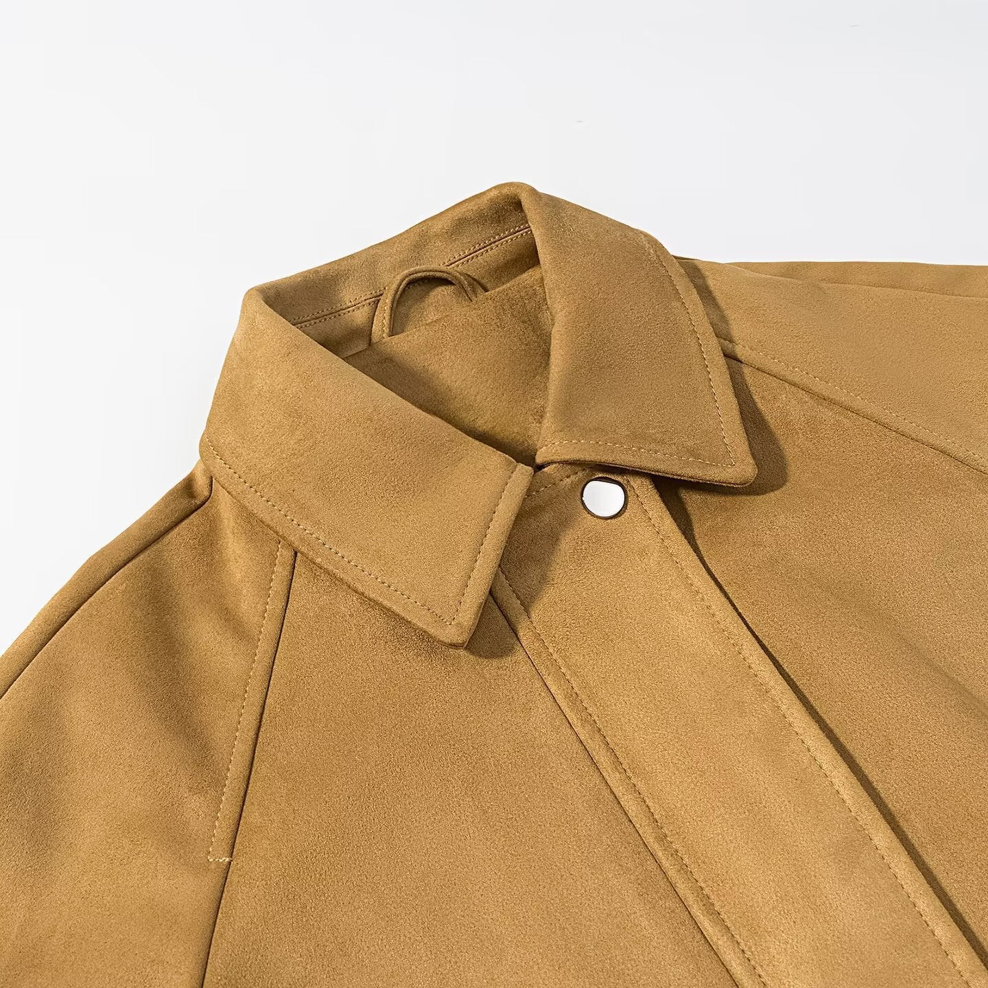 Women's short jacket in suede look with raglan sleeves and elastic hem Chichicherry