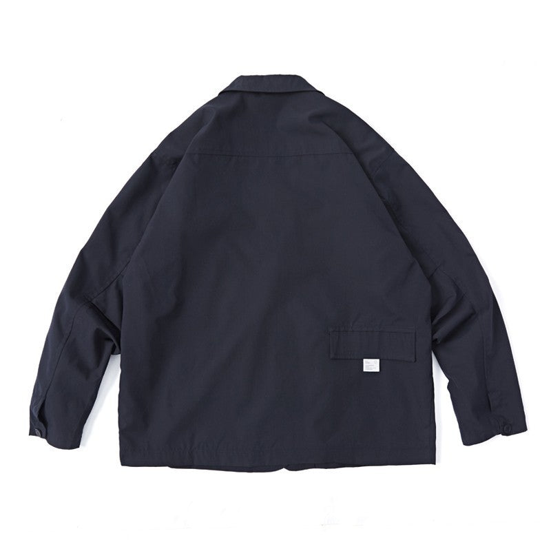 Unisex Loose-Fitting Utility Blazer with Multifunction Pockets Chichicherry